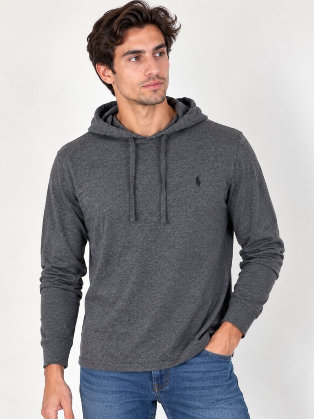 Polo Ralph Lauren Men’s S Gray Cotton Jersey Hooded T-Shirt NWT